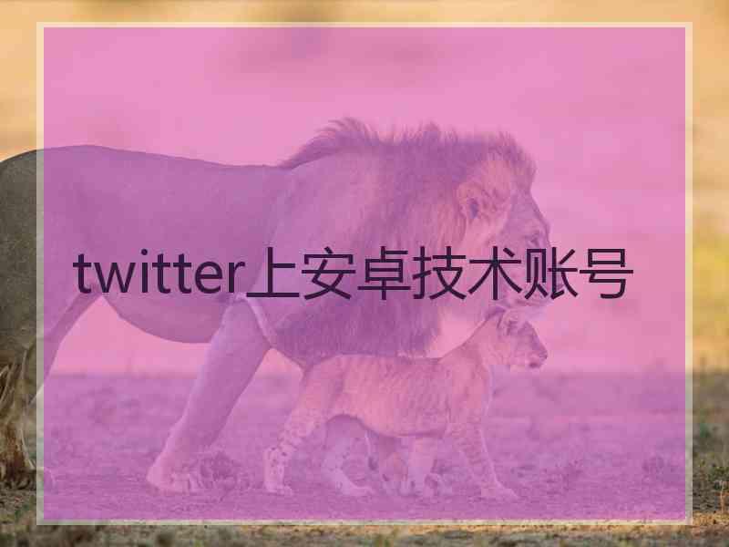 twitter上安卓技术账号